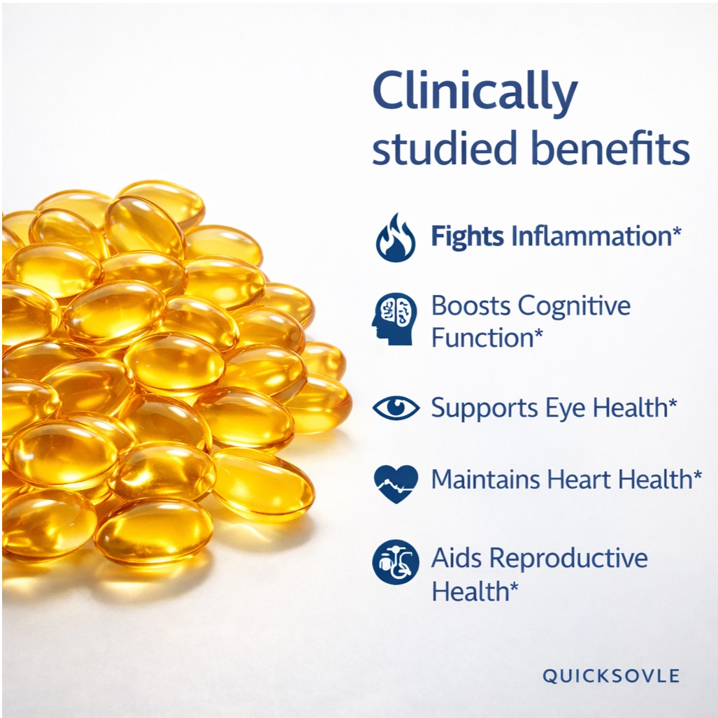 Quicksovle Super Omega-3: High-Velocity Fuel for the Brain, Heart, and Body.