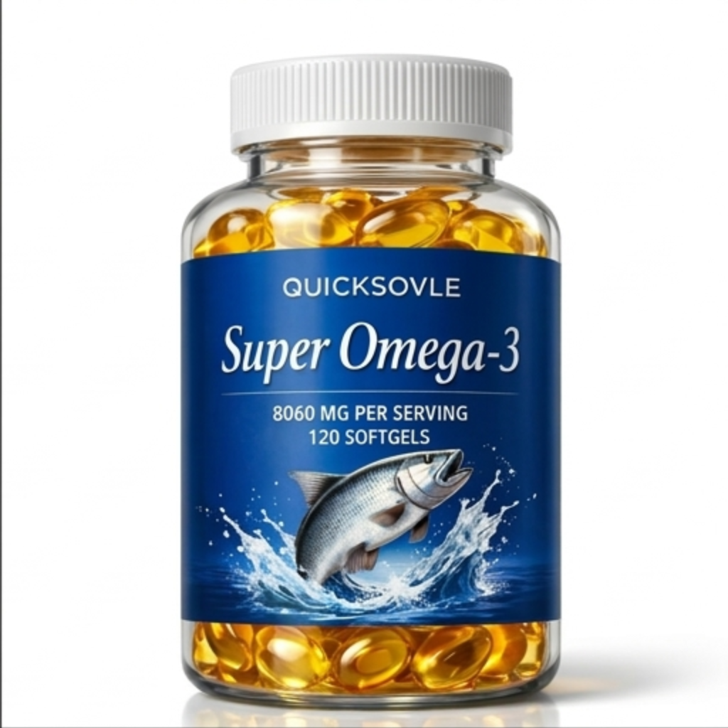 Quicksovle Super Omega-3: High-Velocity Fuel for the Brain, Heart, and Body.